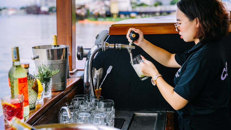 You can taste the beverages at the small bar